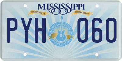 MS license plate PYH060