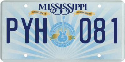 MS license plate PYH081