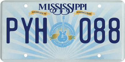 MS license plate PYH088