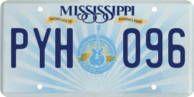 MS license plate PYH096