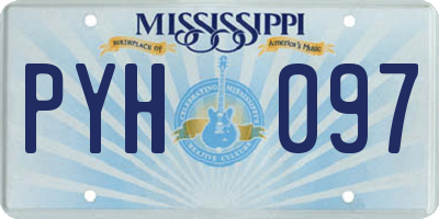 MS license plate PYH097