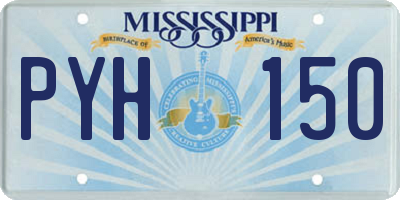 MS license plate PYH150