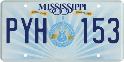 MS license plate PYH153