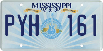 MS license plate PYH161