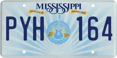 MS license plate PYH164
