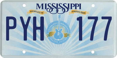 MS license plate PYH177