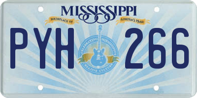 MS license plate PYH266