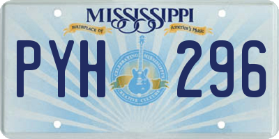 MS license plate PYH296