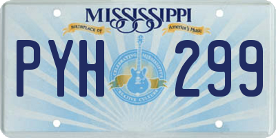 MS license plate PYH299