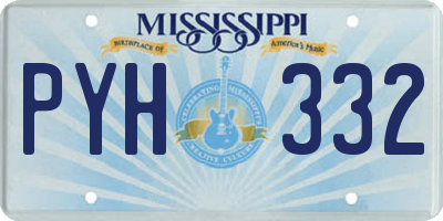 MS license plate PYH332