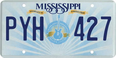 MS license plate PYH427