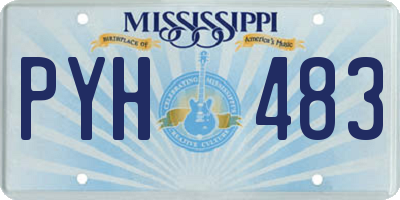 MS license plate PYH483