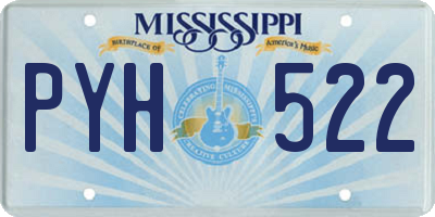 MS license plate PYH522