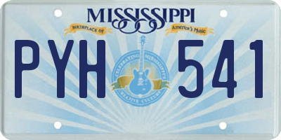 MS license plate PYH541