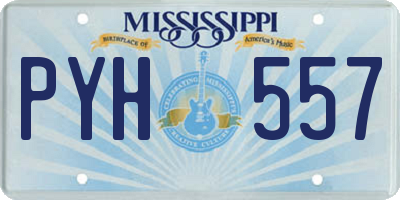 MS license plate PYH557