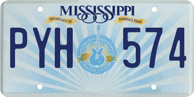 MS license plate PYH574
