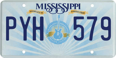 MS license plate PYH579