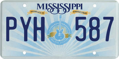 MS license plate PYH587