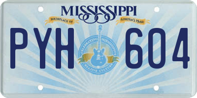 MS license plate PYH604