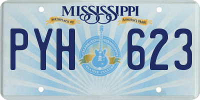 MS license plate PYH623
