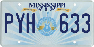 MS license plate PYH633