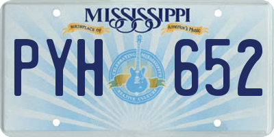 MS license plate PYH652