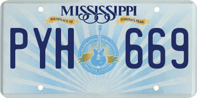 MS license plate PYH669