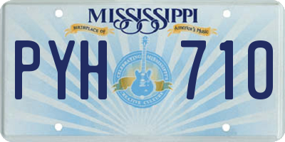 MS license plate PYH710