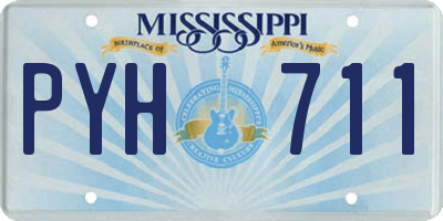 MS license plate PYH711