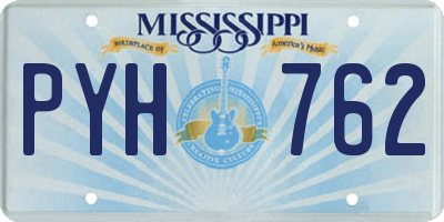 MS license plate PYH762