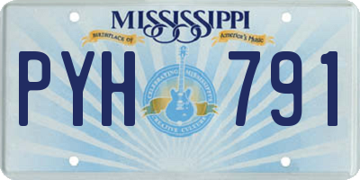 MS license plate PYH791