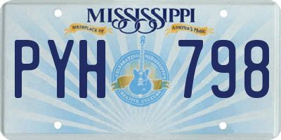 MS license plate PYH798