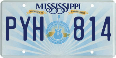 MS license plate PYH814