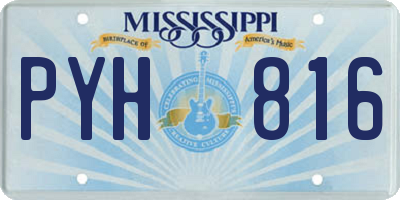 MS license plate PYH816
