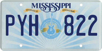 MS license plate PYH822