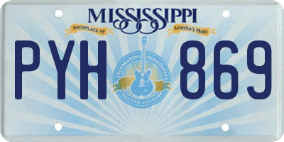 MS license plate PYH869