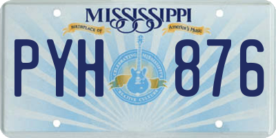MS license plate PYH876