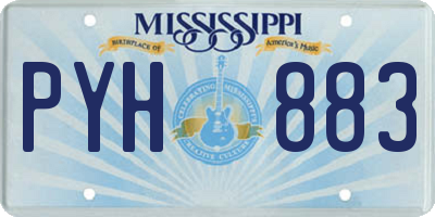 MS license plate PYH883