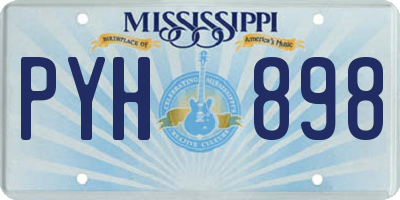 MS license plate PYH898