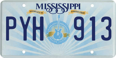 MS license plate PYH913