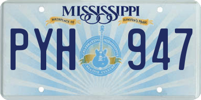 MS license plate PYH947