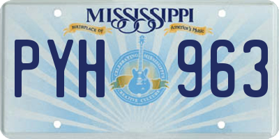 MS license plate PYH963