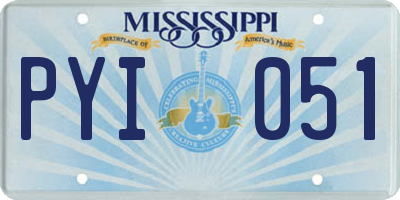 MS license plate PYI051