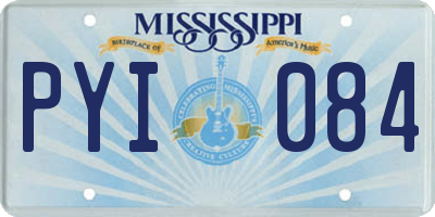 MS license plate PYI084
