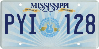 MS license plate PYI128