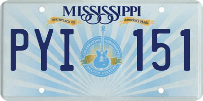MS license plate PYI151