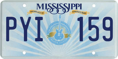 MS license plate PYI159