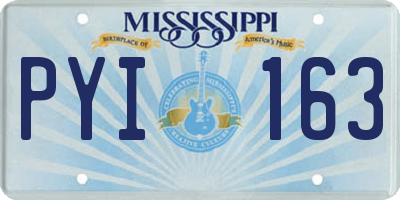 MS license plate PYI163