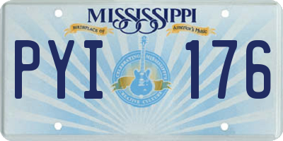MS license plate PYI176
