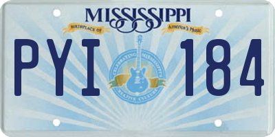 MS license plate PYI184